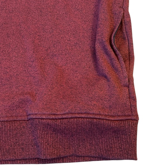 Travis Mathew Henley Mock Neck Pullover Maroon Crewneck Sweater Large - Picture 2 of 9